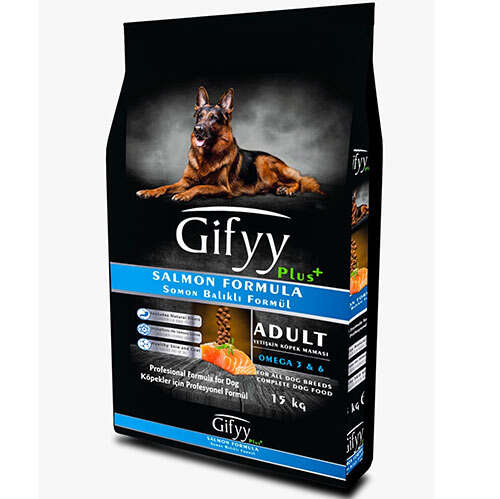 Giffy 23 10 Premium Somon Balikli Yetiskin Kopek Mamasi 15 Kg Kopek Kuru Mamalari Gifyy