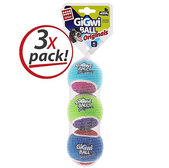 Gigwi 6118 Ball Tenis Topu Köpek Oyuncağı 3 lü Paket - 6 Cm - 1