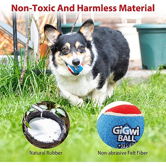 Gigwi 6118 Ball Tenis Topu Köpek Oyuncağı 3 lü Paket - 6 Cm - 8