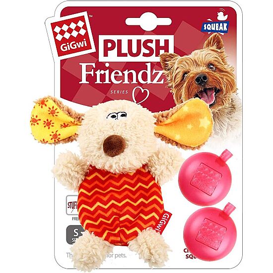 Gigwi 6222 Plush Friendz Sesli Fare Gri - Kırmızı Peluş - 1