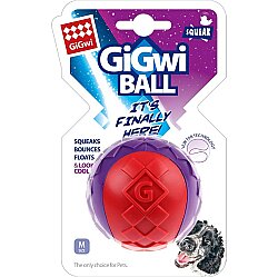 Gigwi 6296 Ball Sert Top Köpek Oyuncağı Kırmızı-Mor 6 Cm - Gigwi