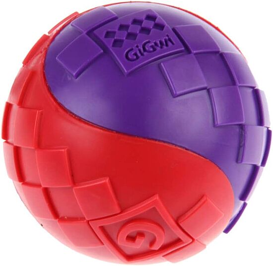 Gigwi 6296 Ball Sert Top Köpek Oyuncağı Kırmızı-Mor 6 Cm - 3