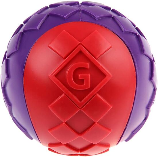 Gigwi 6296 Ball Sert Top Köpek Oyuncağı Kırmızı-Mor 6 Cm - 4