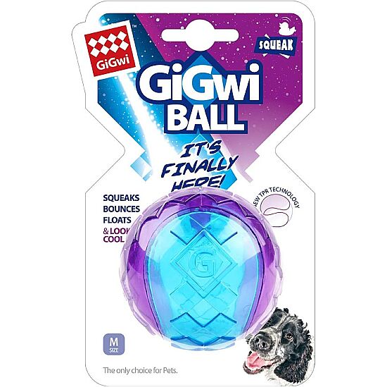 Gigwi 6297 Ball Sert Top Köpek Oyuncağı Şeffaf Renkli 6 Cm - 1