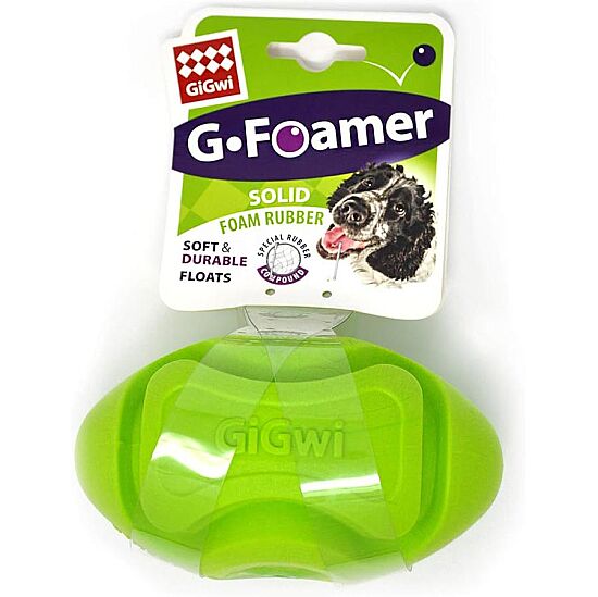 Gigwi 8206 Kauçuk Diş Kaşıma Topu Rugby Yeşil - 1