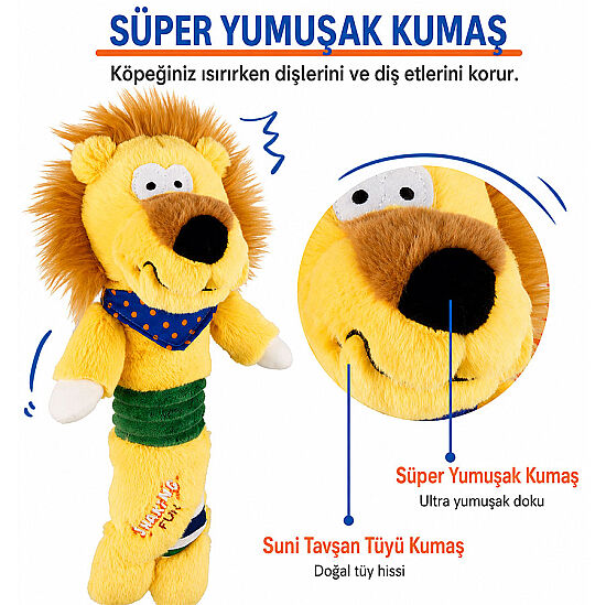 Gigwi 8463 Sesli Aslan Peluş Köpek Oyuncağı - 4