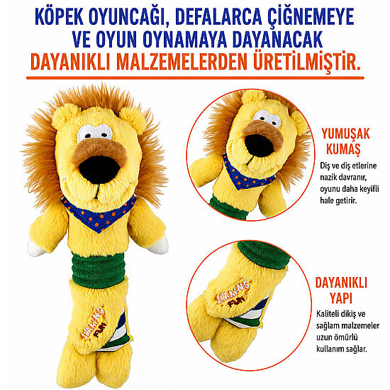 Gigwi 8463 Sesli Aslan Peluş Köpek Oyuncağı - 5