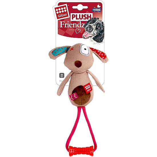 Gigwi 6198 Plush Friendz Diş Kaşıyıcılı Sesli Fino Köpek Oyuncağı - 1