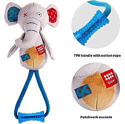 Gigwi 6199 Plush Friendz Diş Kaşıyıcılı Sesli Fil Köpek Oyuncağı - 4
