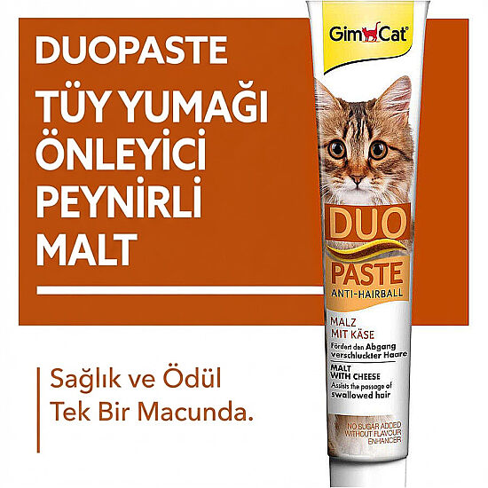 GimCat Anti Hairball Duo Paste Peynirli Malt Kedi Macunu 50 Gr - 2