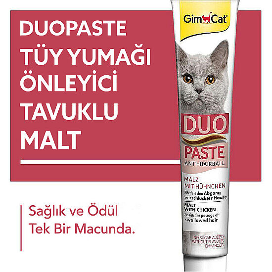 GimCat Anti Hairball Duo Paste Tavuklu Malt Kedi Macunu 50 Gr - 3