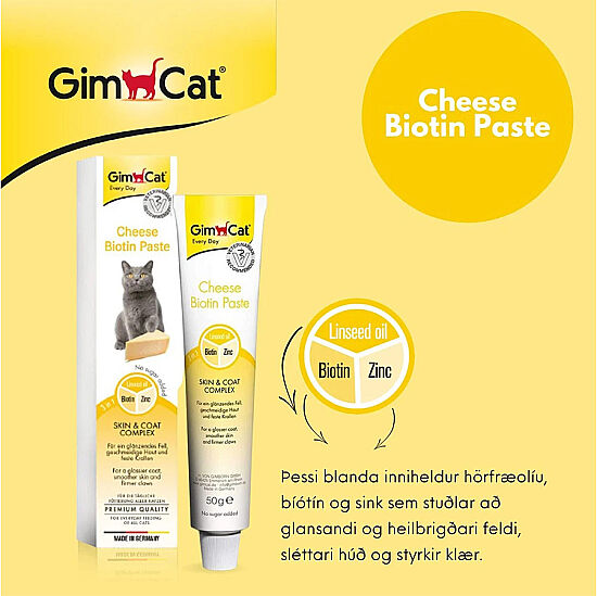 GimCat Cheese Biotin Tüy Sağlığı Kedi Peynirli Paste Macunu 50 Gr - 3