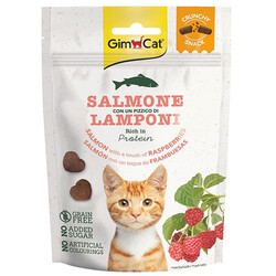 GimCat - GimCat Crunchy Snacks Somon ve Ahududu Tahılsız Kedi Ödülü 50 Gr