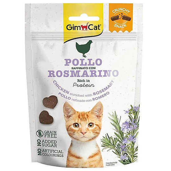 GimCat Crunchy Snacks Tavuk Etli ve & Biberiye Tahılsız Kedi Ödülü 50 Gr - 1