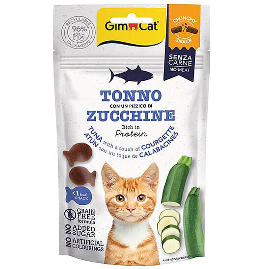 GimCat Crunchy Snacks Ton Balıklı Kabaklı Tahılsız Kedi Ödülü 50 Gr - 1