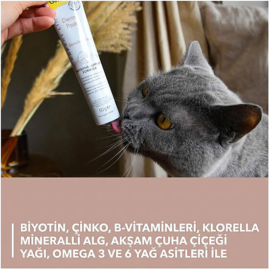 GimCat Derma Paste Deri ve Tüy Sağlığı Kedi Macunu 50 Gr - 4