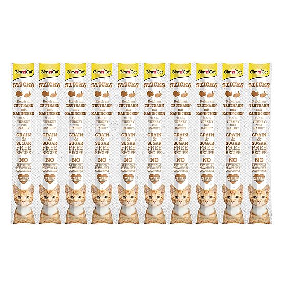 Gimcat Hindi ve Tavşan Etli Tahılsız Kedi Ödül Çubukları 10 Parça 5 Gr x 10 Adet (50 Gr) - 2