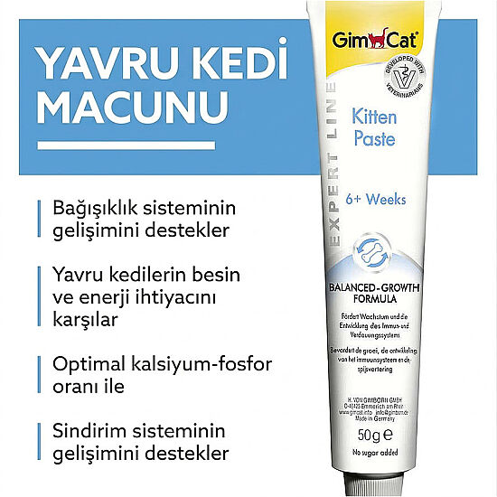 GimCat Kitten Paste Yavru Kedi Vitamin Paste Macunu 50 Gr - 3