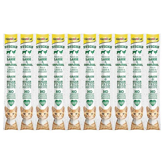 Gimcat Kuzu ve Tavuklu Tahılsız Kedi Ödül Çubukları 10 Parça 5 Gr x 10 Adet (50 Gr) - 2