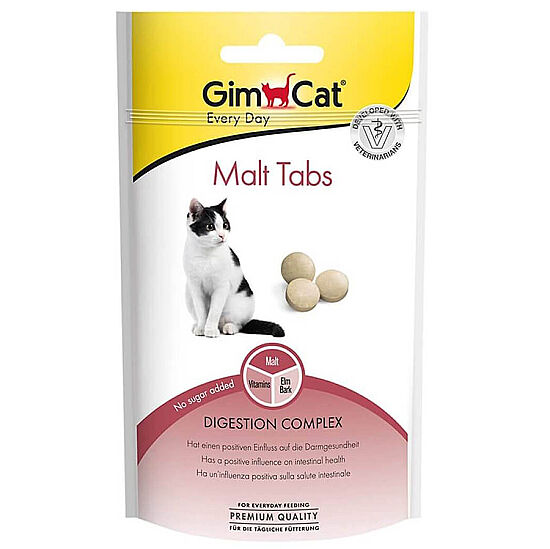 Gimcat Malt Tabs Tüy Yumağı Kontrolü Kedi Ödül Tableti 40 Gr - 1