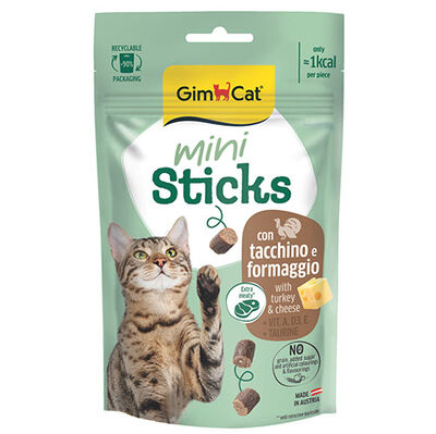 Gimcat Mini Sticks Hindi ve Peynirli Ödül Çubukları 50 Gr