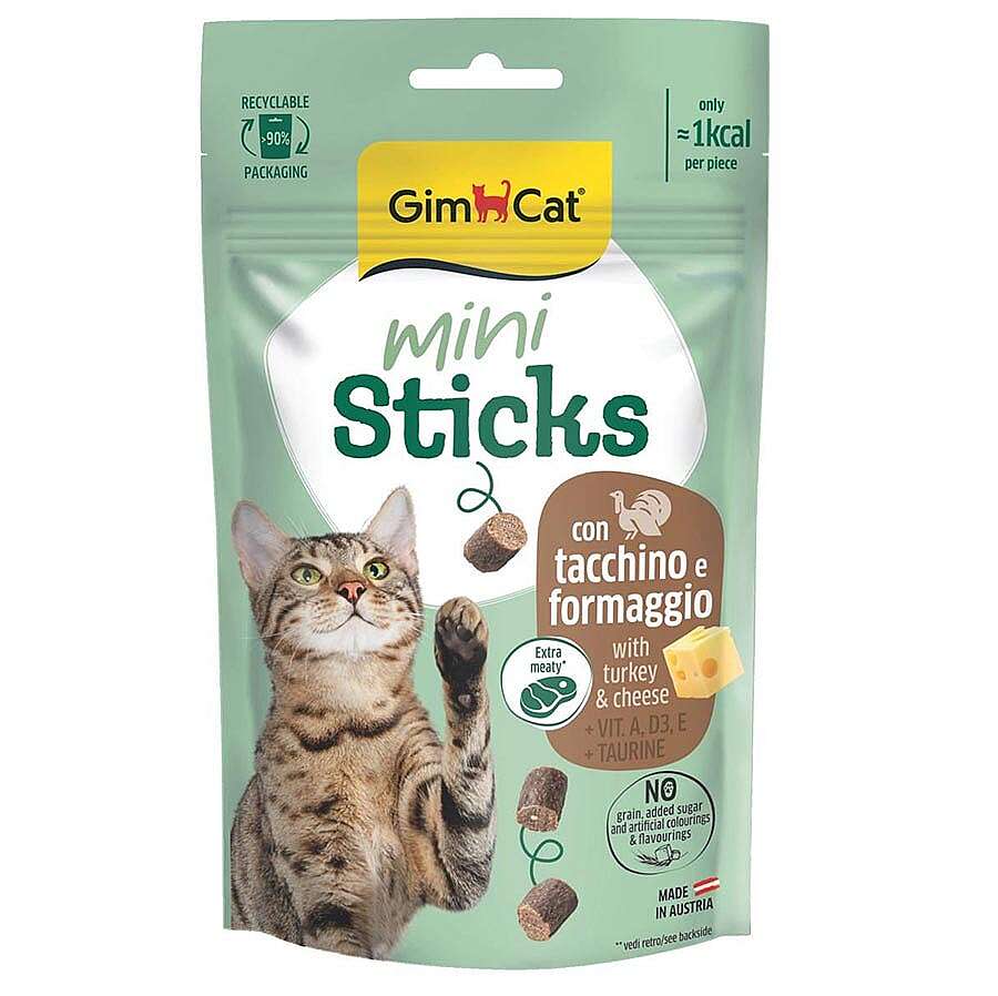 Gimcat Mini Sticks Hindi ve Peynirli Ödül Çubukları 50 Gr