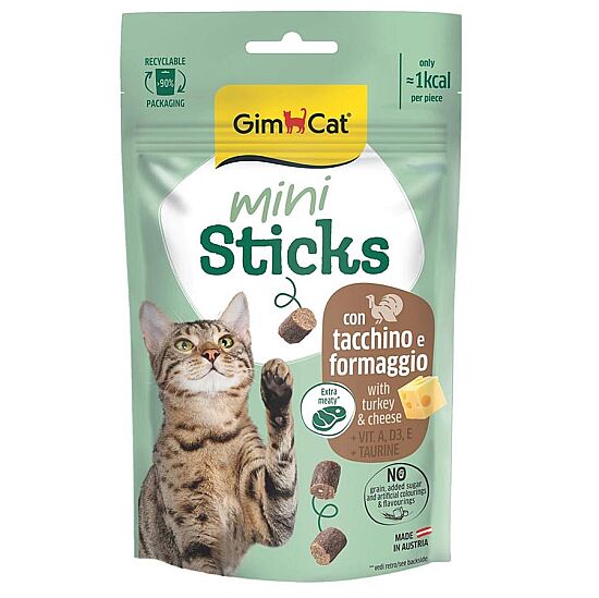 Gimcat Mini Sticks Hindi ve Peynirli Ödül Çubukları 50 Gr - 1