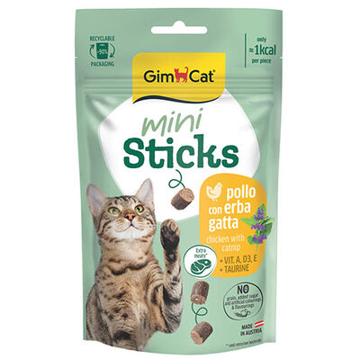 Gimcat Mini Sticks Kedi Otlu ve Tavuklu Ödül Çubukları 50 Gr