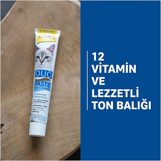 GimCat Multi Vitamin Duo Paste Ton Balıklı Kedi Macunu 50 Gr - 3