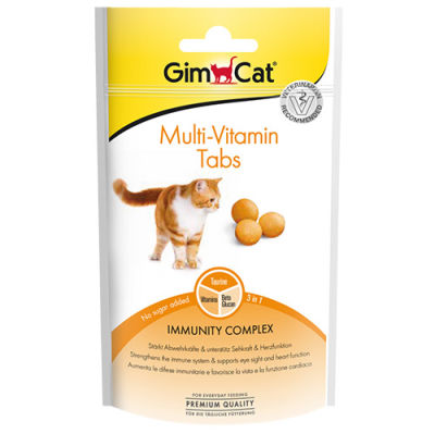 Gimcat Multi - Vitamin Tabs Kedi Ödül Tableti 40 Gr