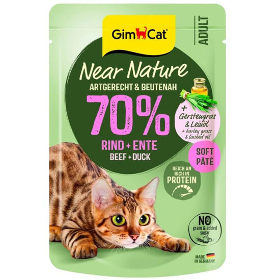 Gimcat Near Nature Pouch Sığır Etli ve Ördekli Kedi Yaş Maması 85 Gr - 1