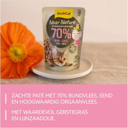 Gimcat Near Nature Pouch Sığır Etli ve Ördekli Kedi Yaş Maması 85 Gr - 4