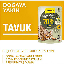 Gimcat Near Nature Pouch Tavuk Etli Kedi Yaş Maması 85 Gr - 2