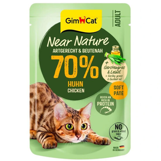 Gimcat Near Nature Pouch Tavuk Etli Kedi Yaş Maması 85 Gr - 1