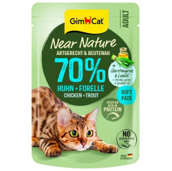 Gimcat Near Nature Pouch Tavuk Etli ve Alabalıklı Kedi Yaş Maması 85 Gr - GimCat