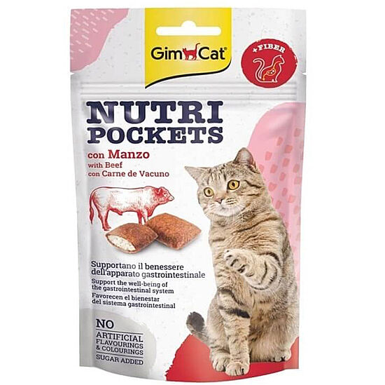 Gimcat Nutripockets Anti Hairball Kedi Ödülü Biftek Malt 60 Gr - 1