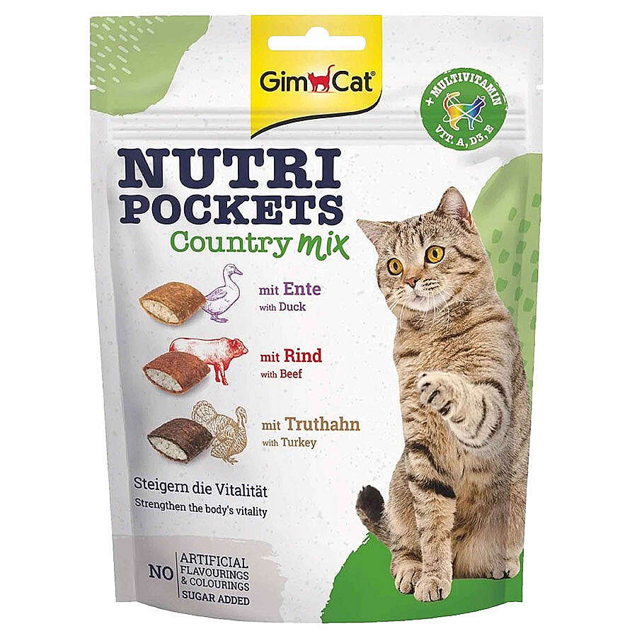 Gimcat Nutripockets Country Mix Multivitamin Kedi Ödülü 150 Gr
