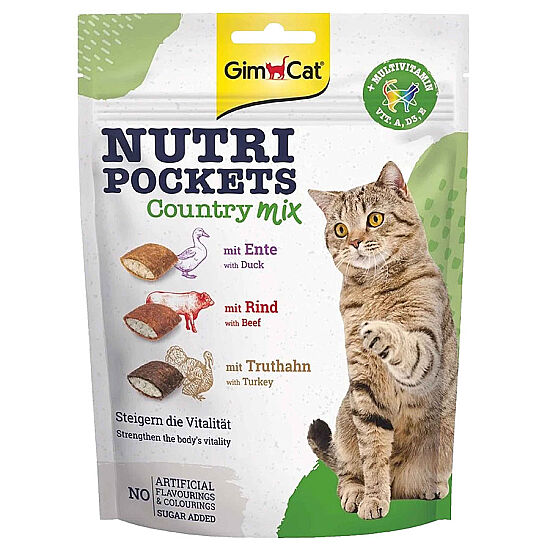 Gimcat Nutripockets Country Mix Multivitamin Kedi Ödülü 150 Gr - 1