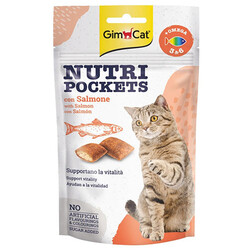 GimCat - Gimcat Nutripockets Kedi Ödülü Somon Omega 3 & 6, 60 Gr