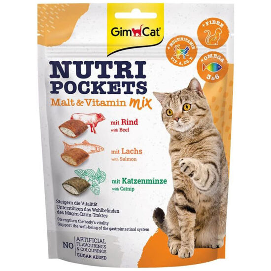 Gimcat Nutripockets Malt Multivitamin Mix Kedi Ödülü 150 Gr - 1