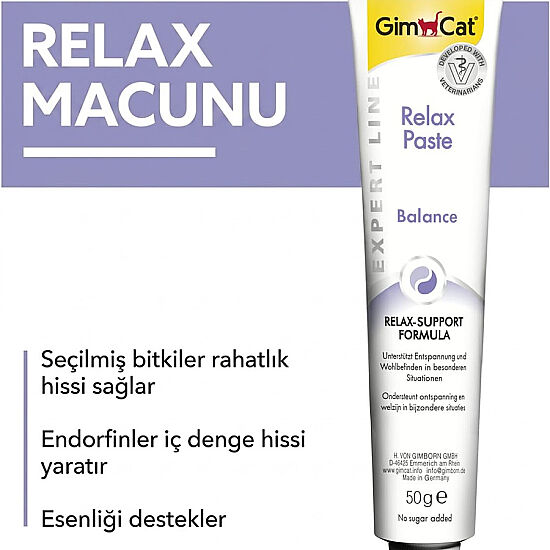 GimCat Relax Paste Kedi Sakinleştirici Paste Macunu 50 Gr - 3