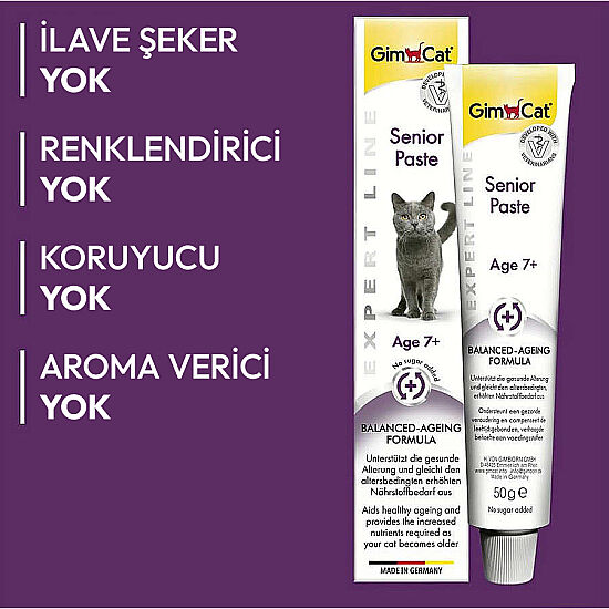 GimCat Senior Paste Yaşlı Kedi Vitamin Paste Macunu 50 Gr - 3