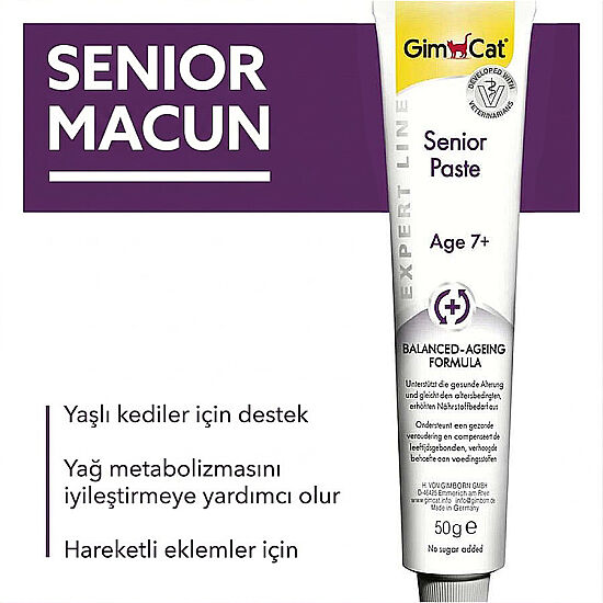 GimCat Senior Paste Yaşlı Kedi Vitamin Paste Macunu 50 Gr - 2