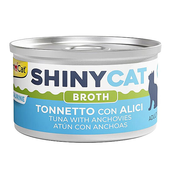 GimCat ShinyCat Broth Ançuezli Ton Balığı Kedi Konservesi 70 Gr - 1