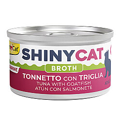 GimCat ShinyCat Broth Barbun Balıklı Ton Balığı Kedi Konservesi 70 Gr - GimCat