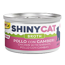 GimCat ShinyCat Broth Karidesli Tavuklu Kedi Konservesi 70 Gr - GimCat