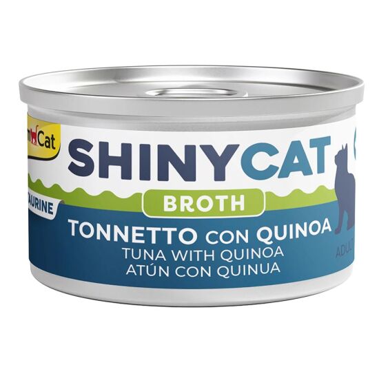GimCat ShinyCat Broth Kinoalı Ton Balığı Kedi Konservesi 70 Gr - 1