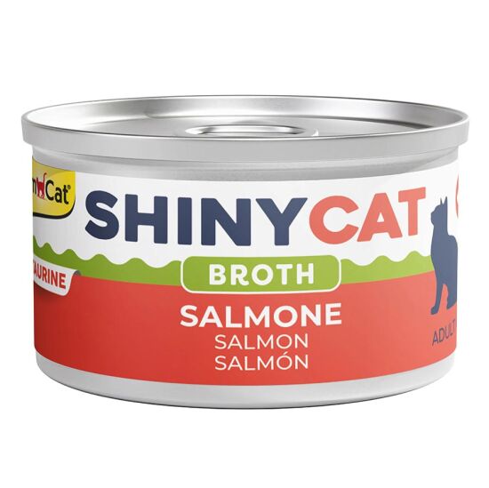 GimCat ShinyCat Broth Somonlu Kedi Konservesi 70 Gr - 1
