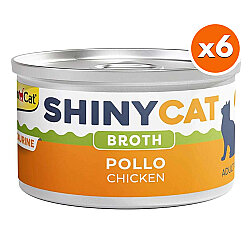 GimCat ShinyCat Broth Tavuklu Kedi Konservesi 70 Gr x 6 Adet - GimCat