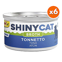 GimCat ShinyCat Broth Ton Balıklı Kedi Konservesi 70 Gr x 6 Adet - GimCat